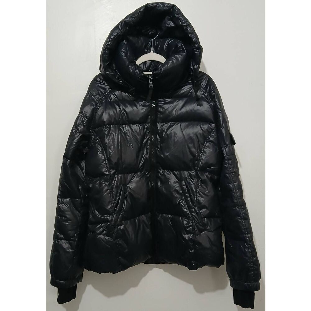 S 13 new york womens large puffer jacket hoodie coat winter